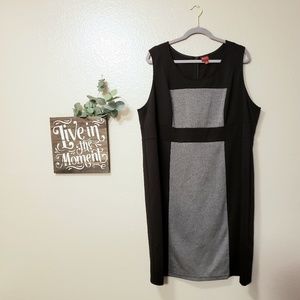 3X Marona black & houndstooth boss babe dress